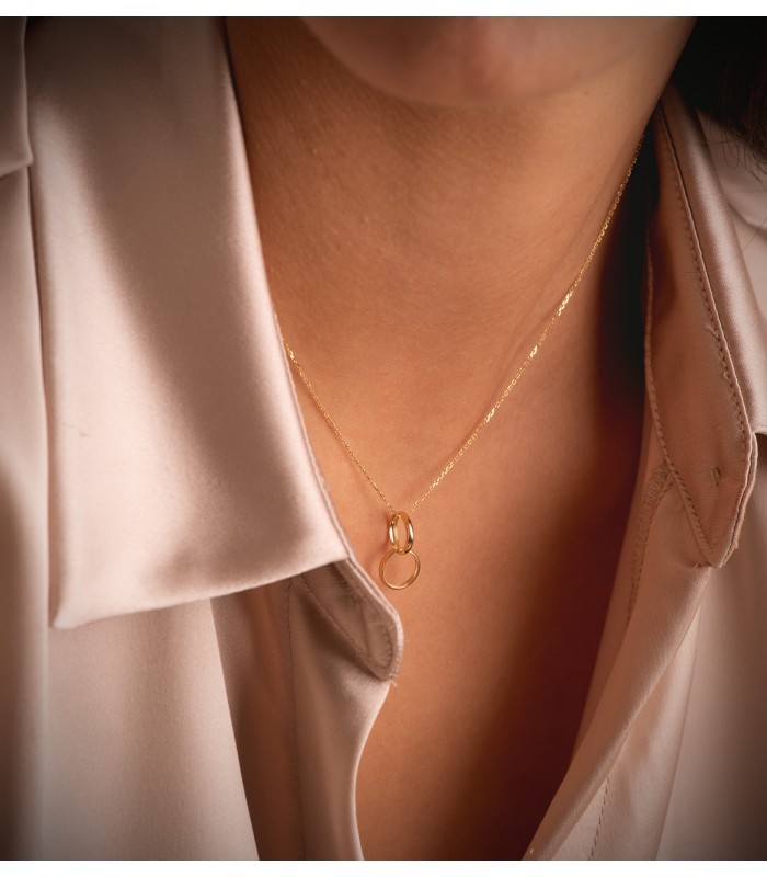 Cadena de oro Alda - Forzada 40cm 0,75mm 18 kilates, cadenilla para mujer o bebé.