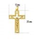 Croix sculptée de Christ 18K 25mm