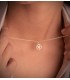 Pendentif porte-bonheur trèfle en or jaune 750, 14 mm. Pendentifs pour femmes.