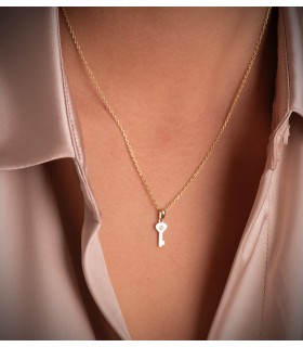 Colgante Llave Oro Amarillo 18K - colgantes enamorados - colgante pareja - regalos de san valentín