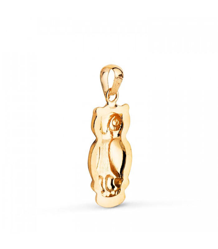 Ciondolo portafortuna, forma di gufo in oro 18 kt 19 mm. Charms da donna