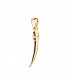 Colgante amuleto italiano con forma de cuerno en oro, para hombre o mujer.