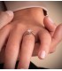 Anillo de pedida Sannia Oro blanco 18 Ktes
