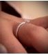 Solitario blanco Brydale 18 Ktes, anillo pedida de mano | Joyas Mujer Alda