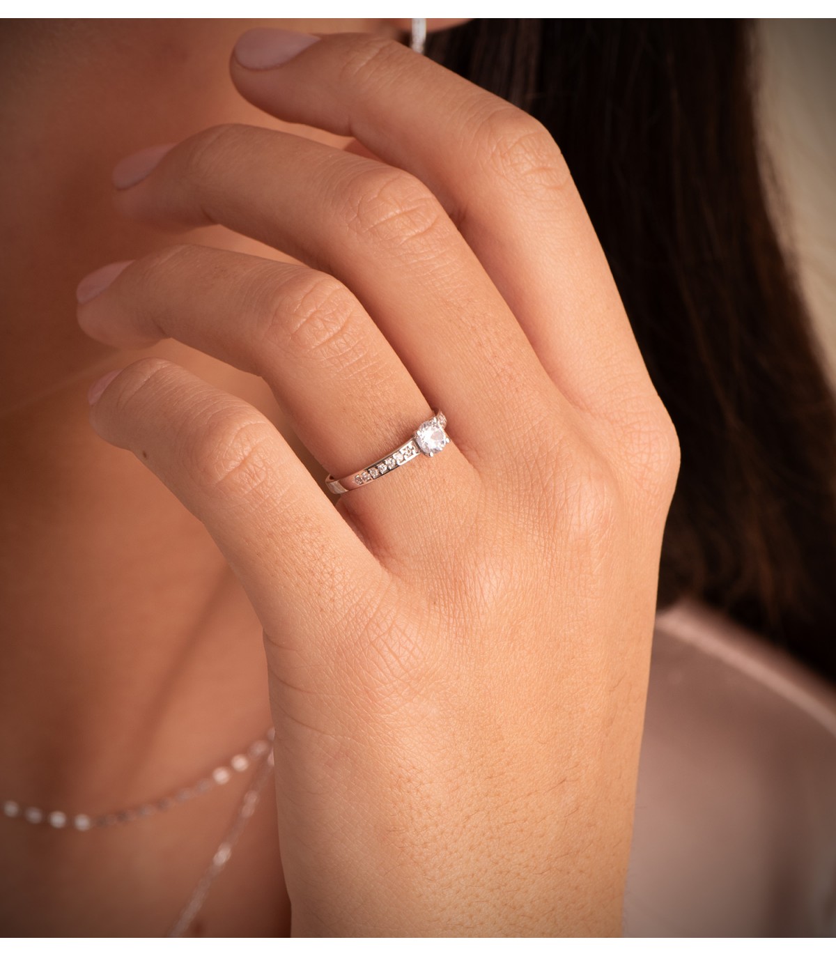 Solitaire blanc Florienze 18 Carats