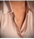 Chaîne pour femme maille forçat diamantée - Or blanc 750, longueur 50 cm - Chaînes en or en ligne.