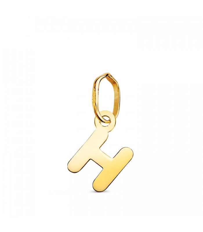 Inicial H Colgante oro 18 kt. Collar personalizado letras nombre, joyas para mujer.