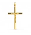 Croce con Cristo in oro giallo 18 kt 38 mm