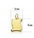 Pendentif avec gravure initiales forme Parchemin en Or 375 14mm