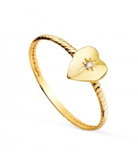 Anello cuore oro 18kt Glam | Anelli da donna e anelli con zirconi - Regalo San Valentino