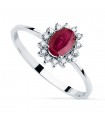 Anello Jasmin 0.14 ct 18 Kt rubino 0.50 ct