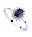 Bague Jasmin 0.14 Ct. 18 K Saphir 0.62 Ct.
