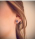 Diamant Ohrstecker Jasmin Saphir | 750 Gelbgold