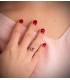 Diamantring mit Rubin Jasmin Weißgold 750