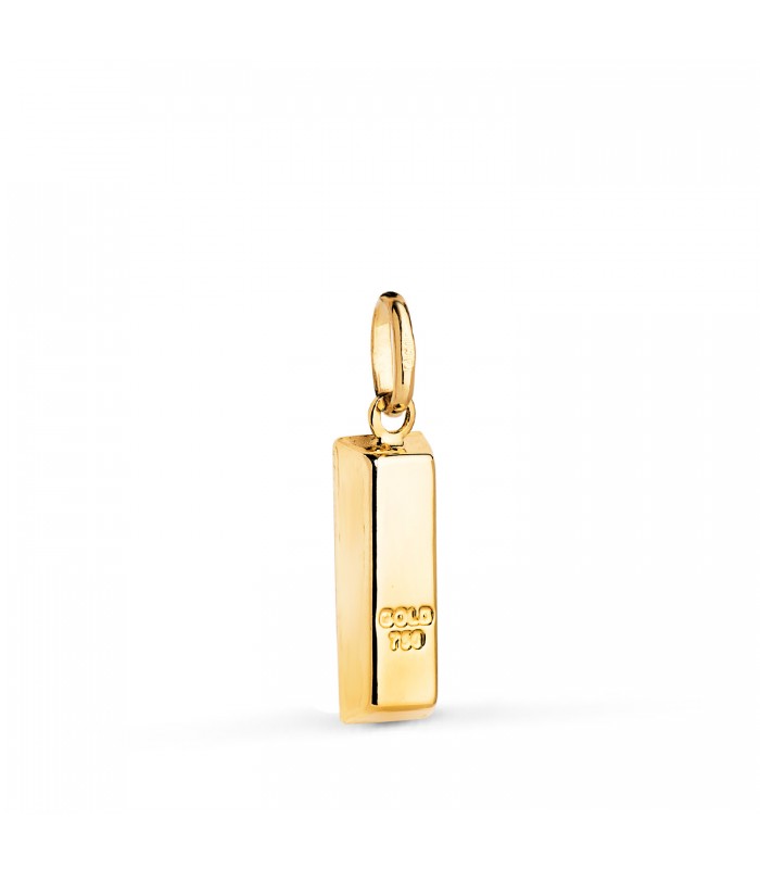 Pendentif Lingot or jaune 18K 16mm, pendentifs pour homme et femme.