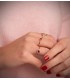 Bagues femme, modèle Bague Dafne Cœur rouge pavé Or 750