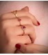 Anello Dafne Cuore rosso Oro giallo 18 Kt, anello della promessa