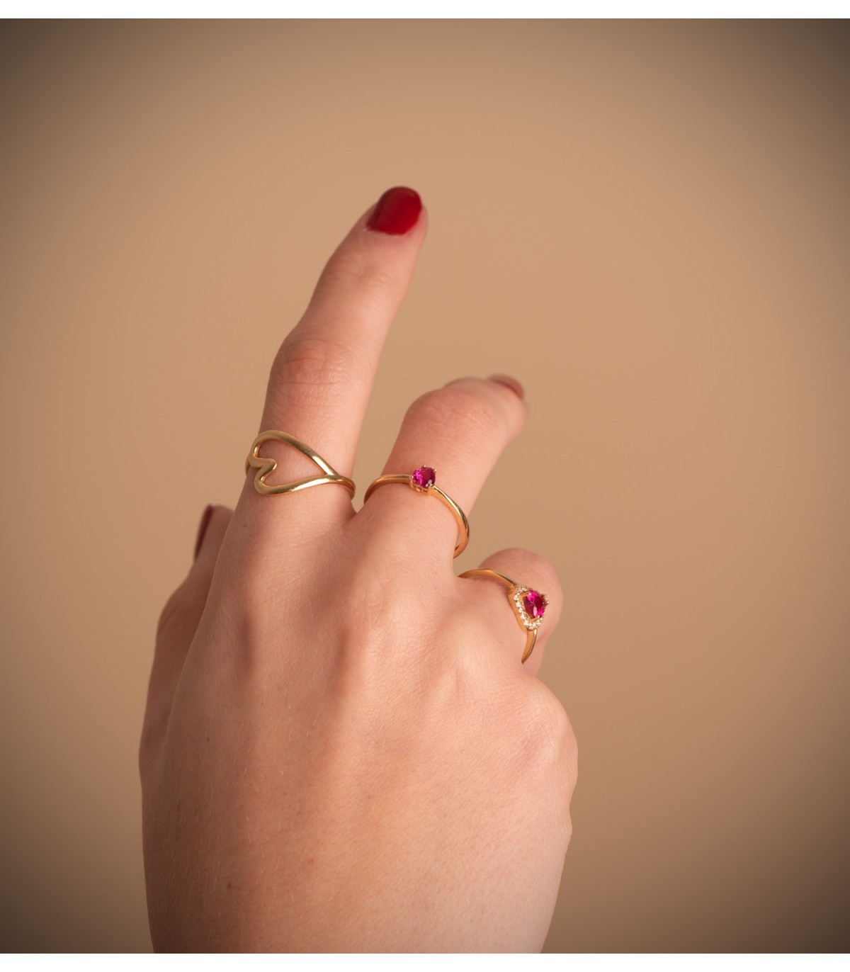 Herzring für Damen, ideales Geschenk zum Valentinstag | Goldringe von Alda