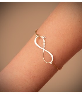 Pulsera de oro amarillo infinito