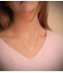 Collar personalizado infinito Oro 18K Nombres Brillante. Gargantilla con cadenita finita.