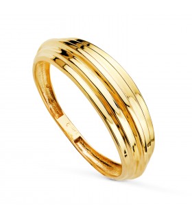 Anello fascia Joyce in oro giallo 750, modello torchon - Gioielli da donna Alda