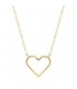Collier avec motif cœur ajouré Cameron en or jaune 18 carats, 40 cm - bijoux pour femme