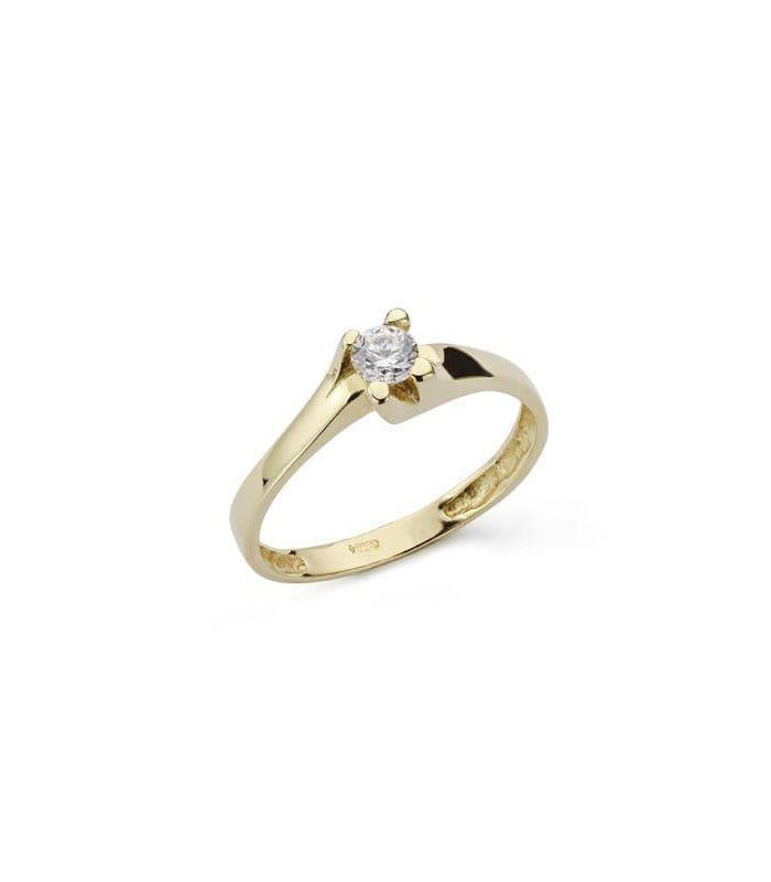 anillo de compromiso en oro amarillo para mujer salonia