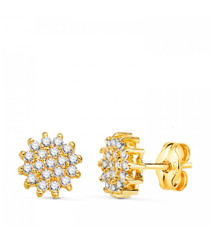 Kinderohrringe Valle aus 18K/750er Gelbgold - Ohrstecker für Madchen, motiv Zirkonia