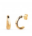 Boucles d'oreilles godronnées Graziella Or jaune 750