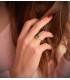 Smaragd Ring mit Diamanten Sybil 750 Gelbgold