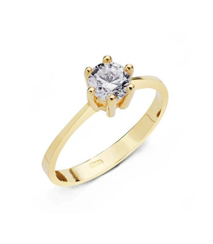anillo de compromiso para mujer en oro amarillo sannia