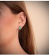 Boucles d'oreilles Sybil Or Jaune 18K Émeraude et Diamants | bijouterie femme