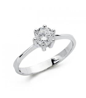Solitaire blanc Sannia 18 Carats
