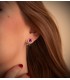 Boucles d'oreilles Sybil Or Blanc 18K Rubis et Diamants