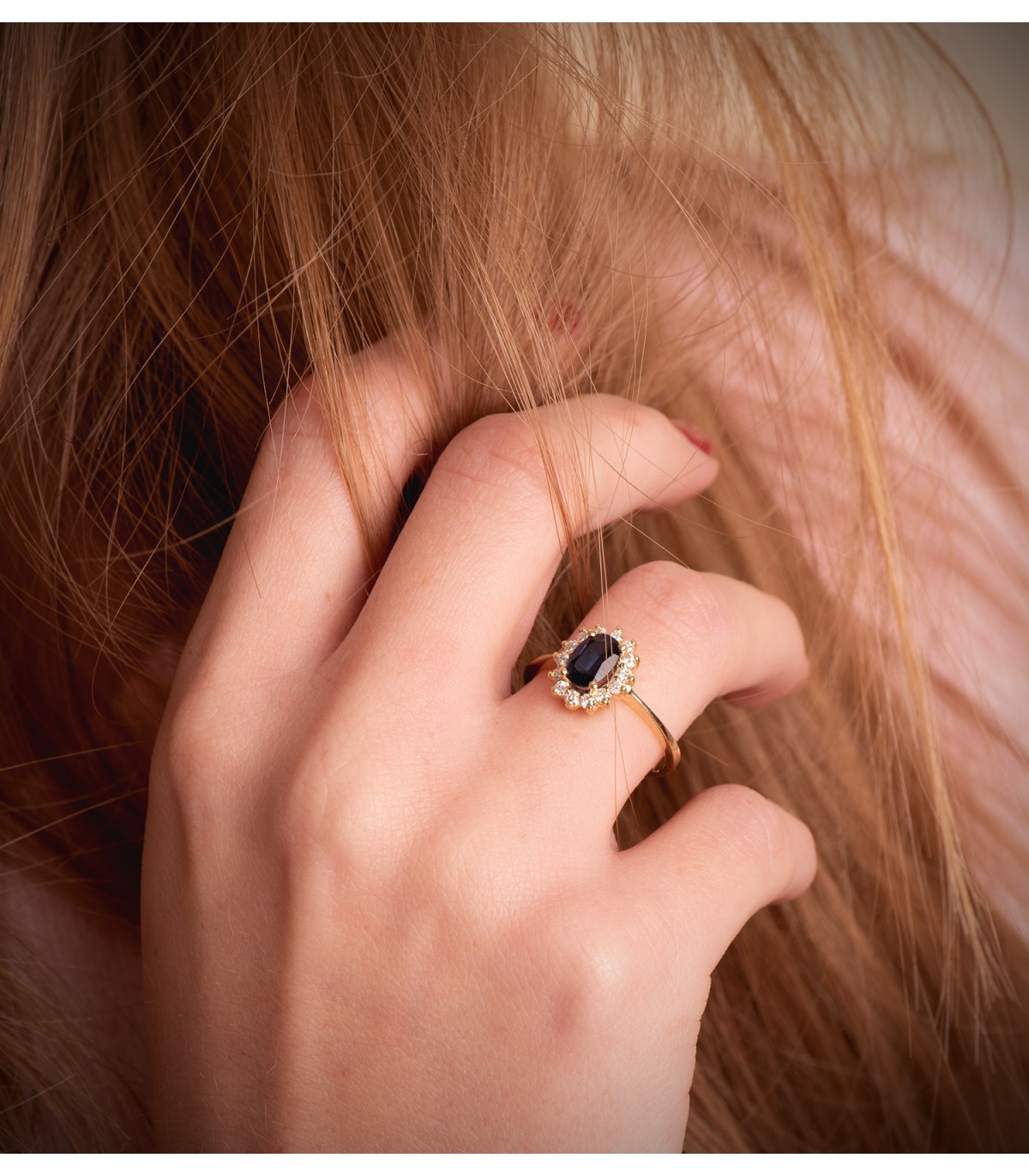 Ring mit Saphir und Diamant, Goldringe für Damen | Shop online ALDA