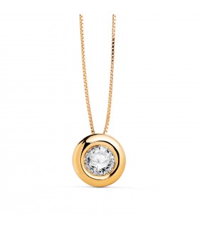 Collana punto luce 0.325 ct in Oro giallo 750‰ - Collane con diamanti per donna.