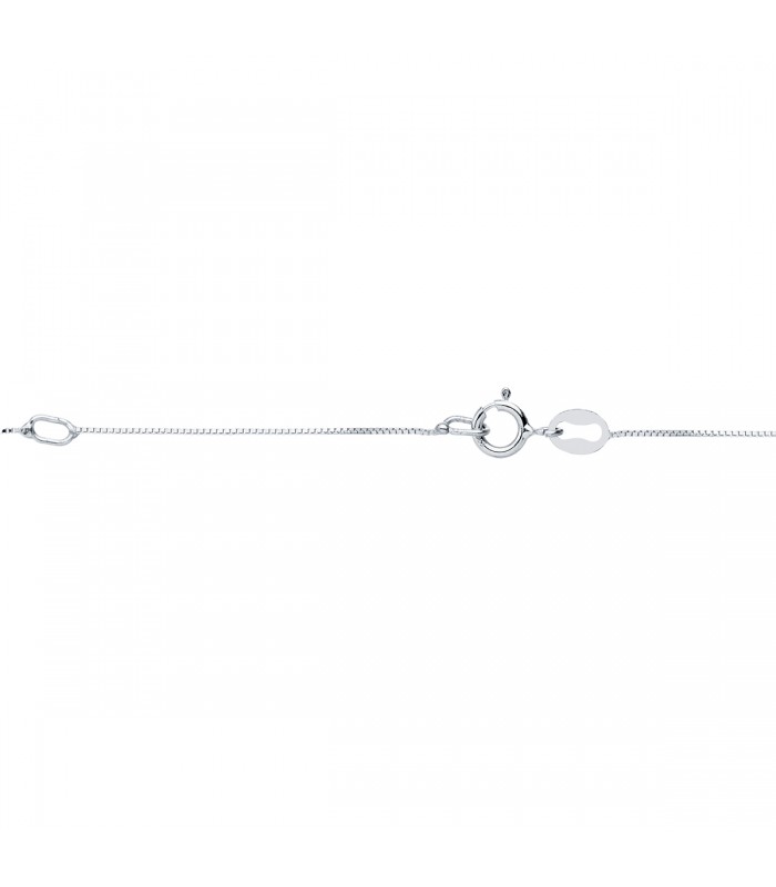 Gargantilla Delicia 0.325ct. Oro Blanco 18K - collar con diamantes para mujer, cadena veneciana 42 cm