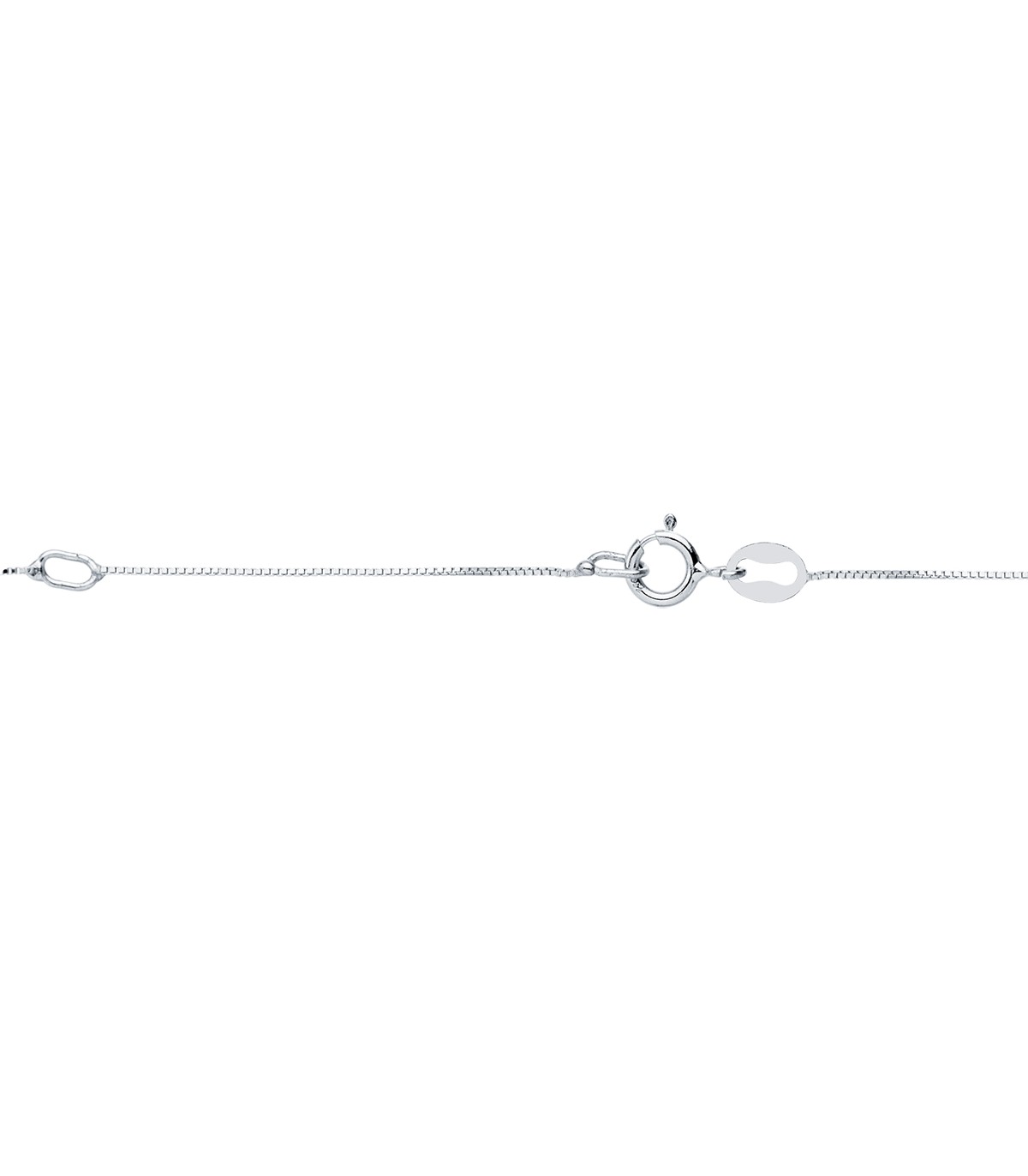 Gargantilla Delicia 0.325ct. Oro Blanco 18K - collar con diamantes para mujer, cadena veneciana 42 cm