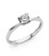 Solitario classico da donna in oro bianco Suetta 18Kt - Anelli di fidanzamento online