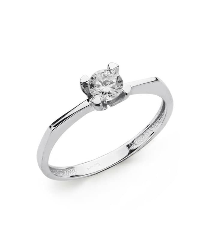 Suetta Verlobungsring Weißgold 750 & Zirkonia 19333-ob | DAMENRINGE