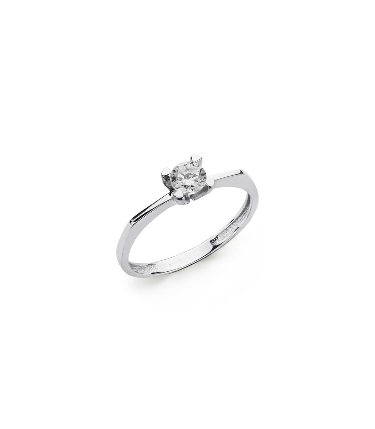 Suetta Verlobungsring Weißgold 750 & Zirkonia 19333-ob | DAMENRINGE