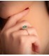 Anello Sybil Oro bianco 18kt Smeraldo e diamanti
