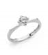 Solitario Sarzona, Anillo de pedida para mujer en oro blanco 18K