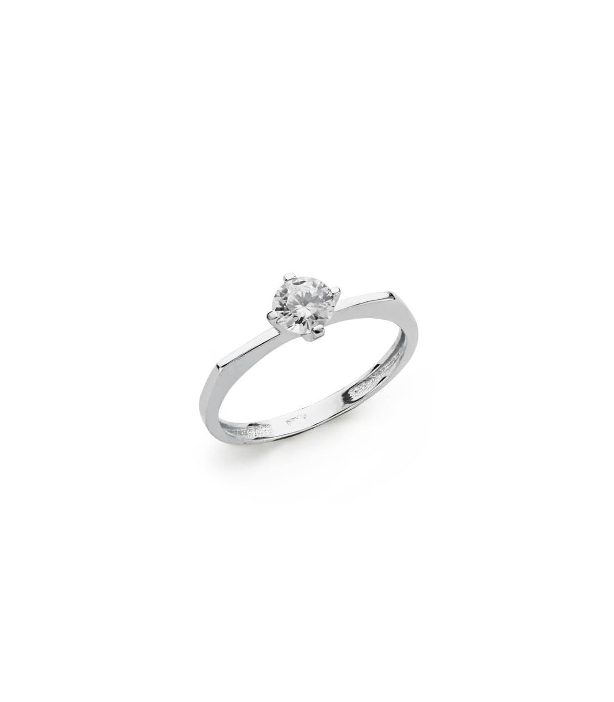 Solitario classico da donna in oro bianco Sarzona 18Kt - Anelli di fidanzamento online