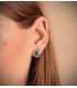 Ohrringe Smaragd Rubin und Diamant 750 Weißgold