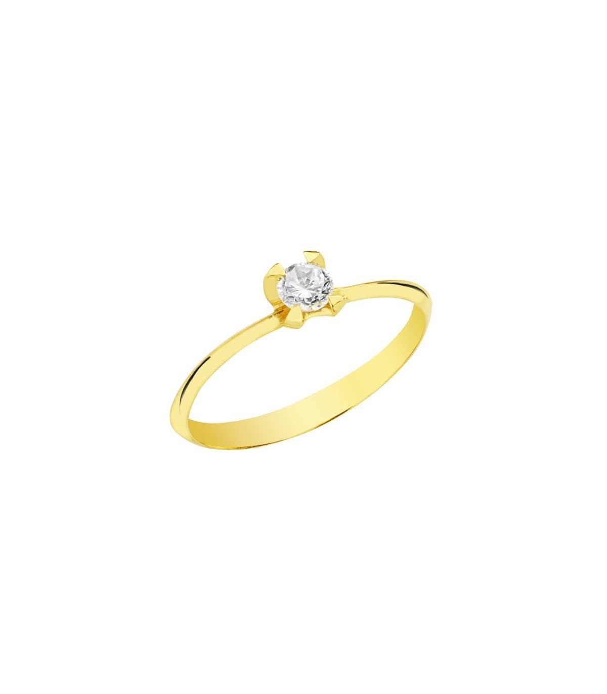 Anello di fidanzamento HATOR | Anello da donna in oro giallo 18 Kt, ideale proposta di matrimonio