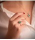 Smaragd Ring mit Diamanten Eowyn 750 Weißgold