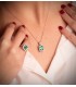 Anhänger Smaragd & Diamant Carrie 750 Weißgold