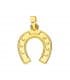Collar Colgante herradura oro amarillo 18 kilates amuleto de la suerte caballo