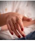 Goldring für Damen, Modell Graziella, geflochtener Ring aus 18 Karat Gelbgold